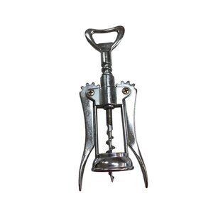Heavy-Duty Italian Corkscrew Bottle Opener With Winged Lever Design & Dual Funct